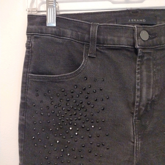 J Brand - Alana Black Adorned Rhinestones Jeans - Picture 5 of 14